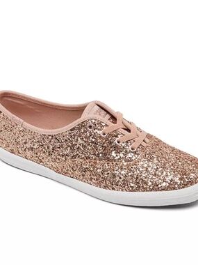 Keds Champion Cushioned Glitter Cel Cushioned Sparkle Gold Sneakers Shoes
